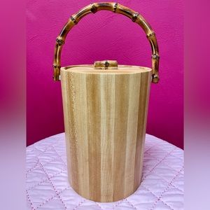 Vintage Bamboo Ice Bucket